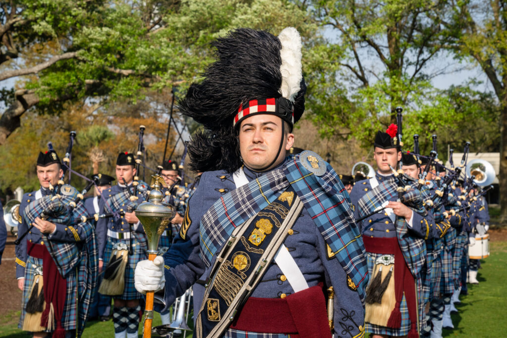 Regimental Pipe Band during parade