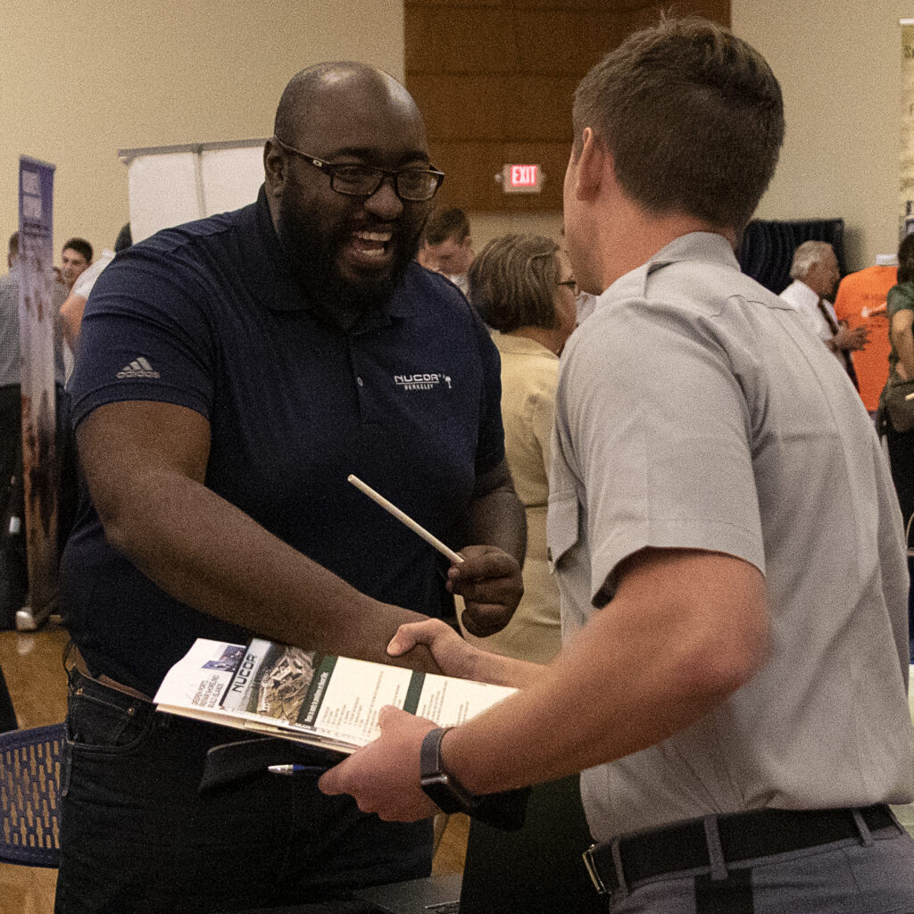 cadet showing resume and cover letter