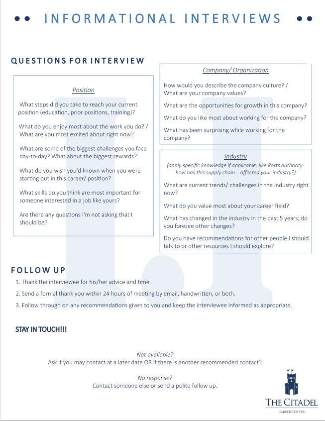 informational interviews questions