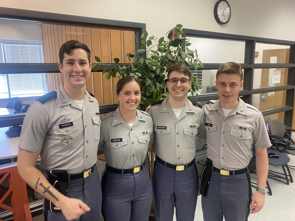 The Citadel Cyber Team: Cadet Slateon Frederick, Cadet Kirin Chaplin, Cadet Dalton Hazelwood, Cadet Jacob Wood.