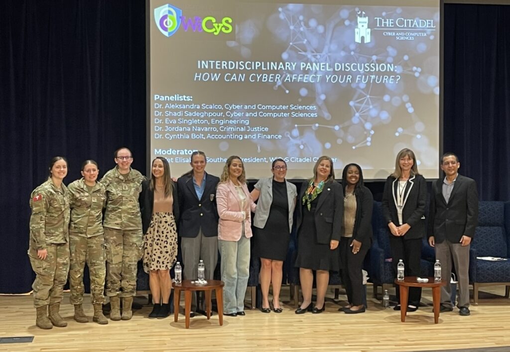 Participants of the WiCyS (Women in Cybersecurity) Citadel Chapter