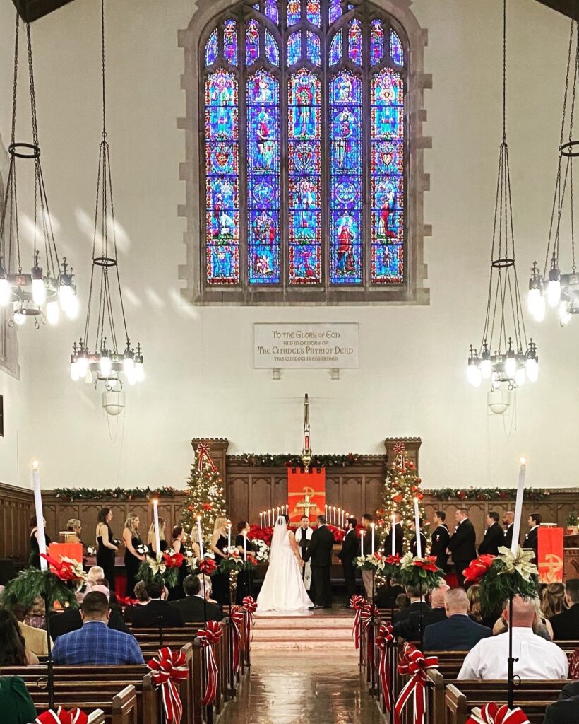 Christmas Wedding in Summerall Chapel