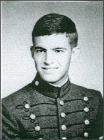 Black-and-white portrait of Citadel cadet Steven Michael Wildman in uniform.