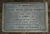 Memorial plaque honoring Captain Steven Michael Wildman, The Citadel Class of 1970.