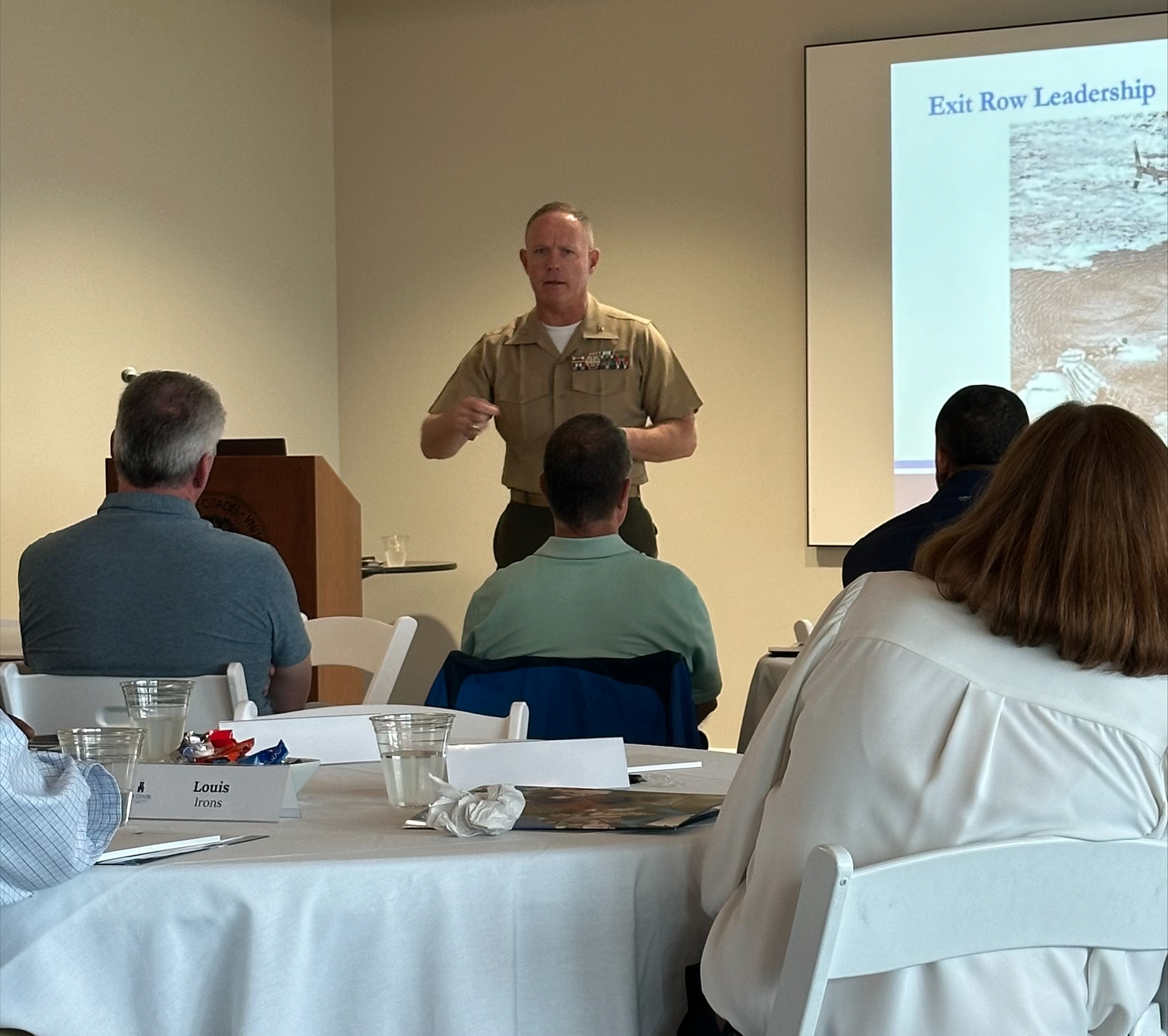 Colonel Gordon USMC (Ret.) 
Commandant of Cadets & Author of 'Marine Maxims' - Guest Speaker