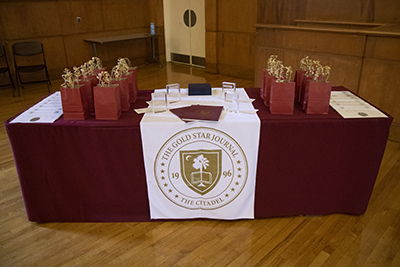 Photo of 2022 awards table.