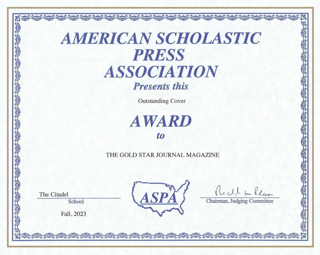 Outstanding Cover Award
American Scholastic Press Association