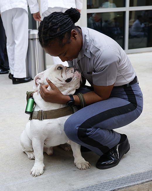 Bullseye (dog) and his handler