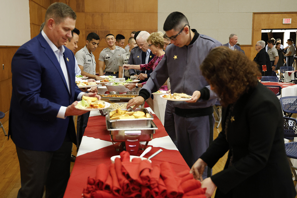 Guests at the buffet.