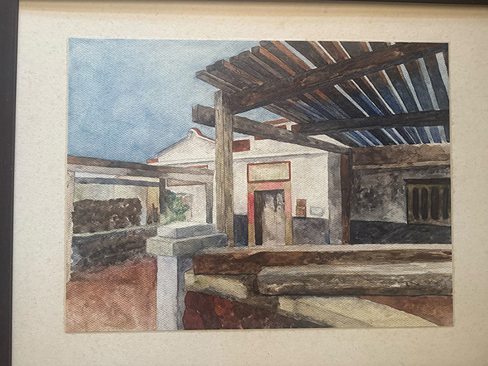 Painting of a traditional house