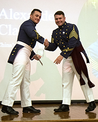 Photo of Dylan Young and Awardee Alex Clark