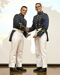 Photo of Dylan Young and Awardee Eric Wilson Jr.