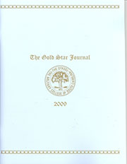 Cover of the 2009 Gold Star Journal.