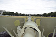 Inside Cover Photograph of a cannon on the parade deck.