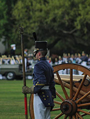 Inside Cover Photograph taken off the folding of President Walters reviewing his first parade.