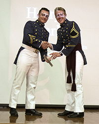 Photo of Dylan Young and Awardee Harry Charles