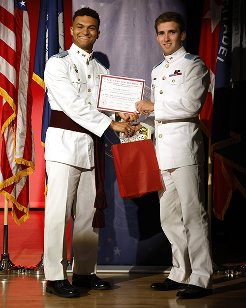 Corbin Menz with Noah Miller