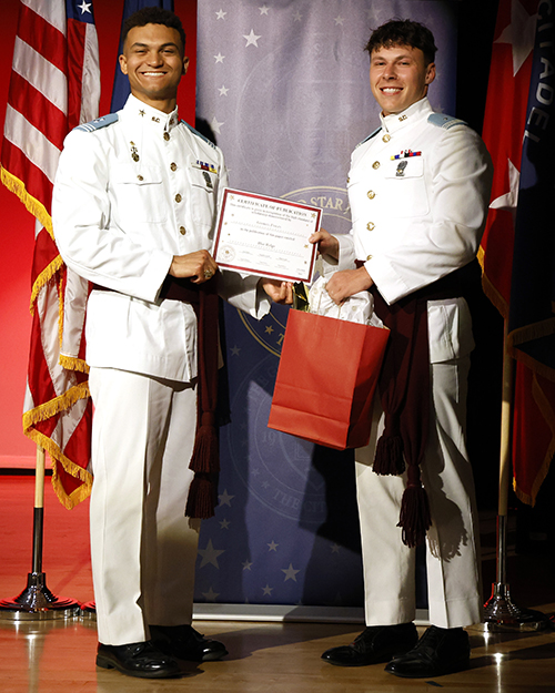 Gabriel Finley with Noah Miller