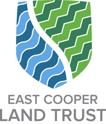 East Cooper Land Trust logo featuring a stylized blue river and green landscape.