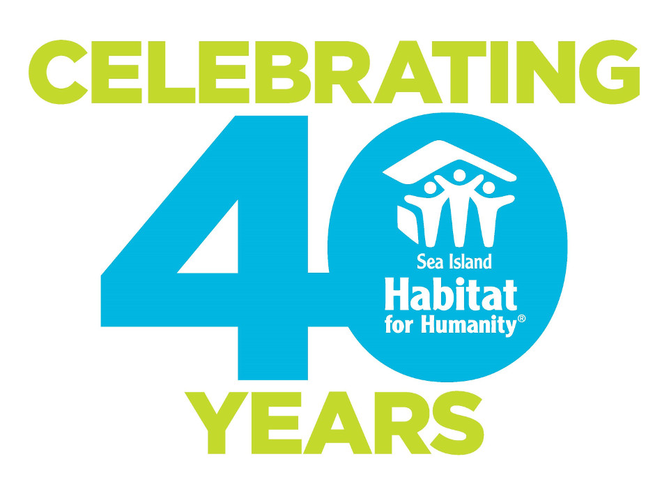 Sea Island Habitat for Humanity graphic celebrating 40 years.