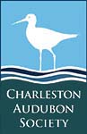Charleston Audubon Society logo featuring a white shorebird above stylized waves.