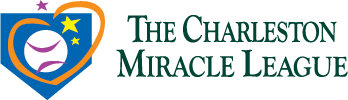Charleston Miracle League logo featuring a baseball-themed heart.