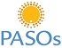 PASOs logo featuring an orange sunburst.
