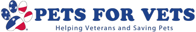 Pets for Vets logo with the tagline “Helping Veterans and Saving Pets.”