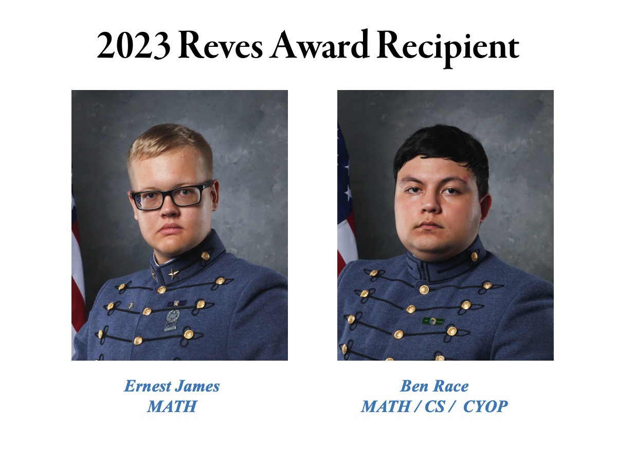 2023 Reves Award Recipients: Ernest James and Ben Race.
