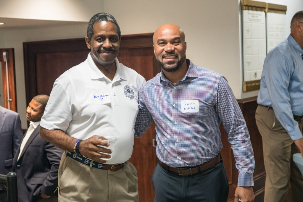 Cadets and alumni attend the African American Alumni Association reception on Friday Aug. 12, 2022 in Charleston, South Carolina. ** Mandatory Credit (Claire Thomas/The Citadel) **