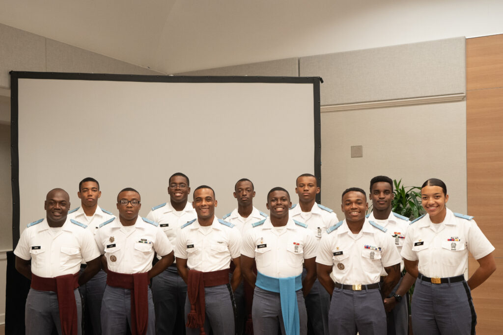 Cadets and alumni attend the African American Alumni Association reception on Friday Aug. 12, 2022 in Charleston, South Carolina. ** Mandatory Credit (Claire Thomas/The Citadel) **
