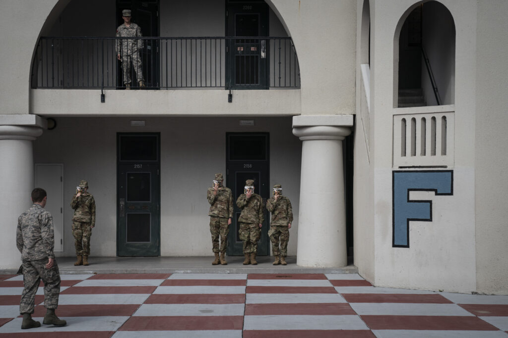 Second Battalion prepares to march from Padgett-Thomas Barracks to McAlister Field House