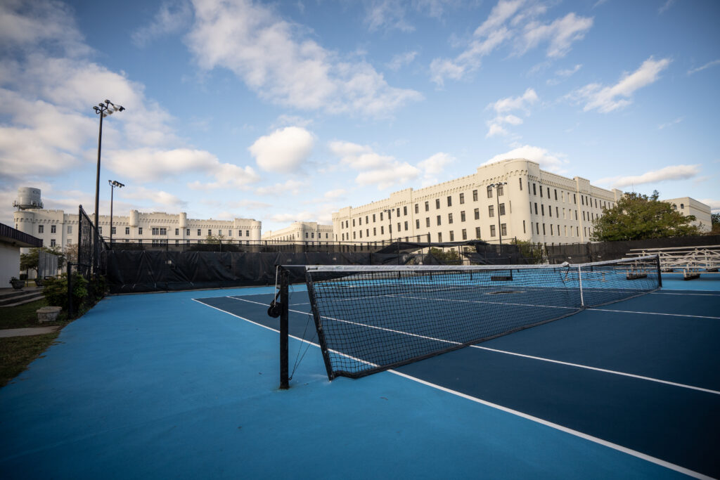 The Earle Tennis Center is seen in Charleston, South Carolina on Monday, November 30, 2020. (Photo by Cameron Pollack / The Citadel)