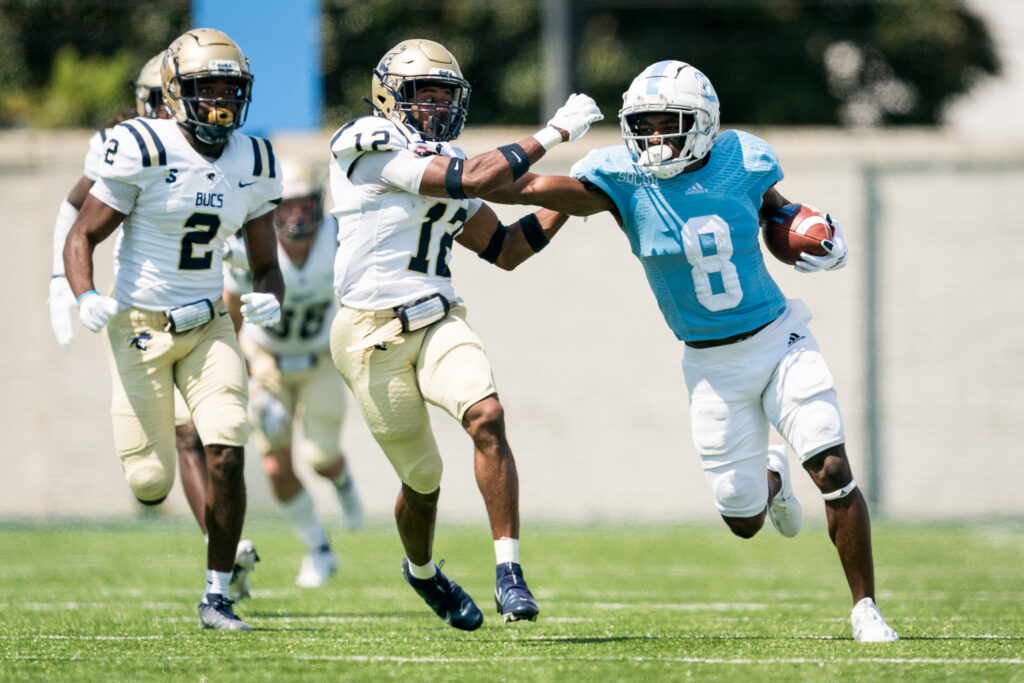 The Citadel football team in action against Charleston Southern University