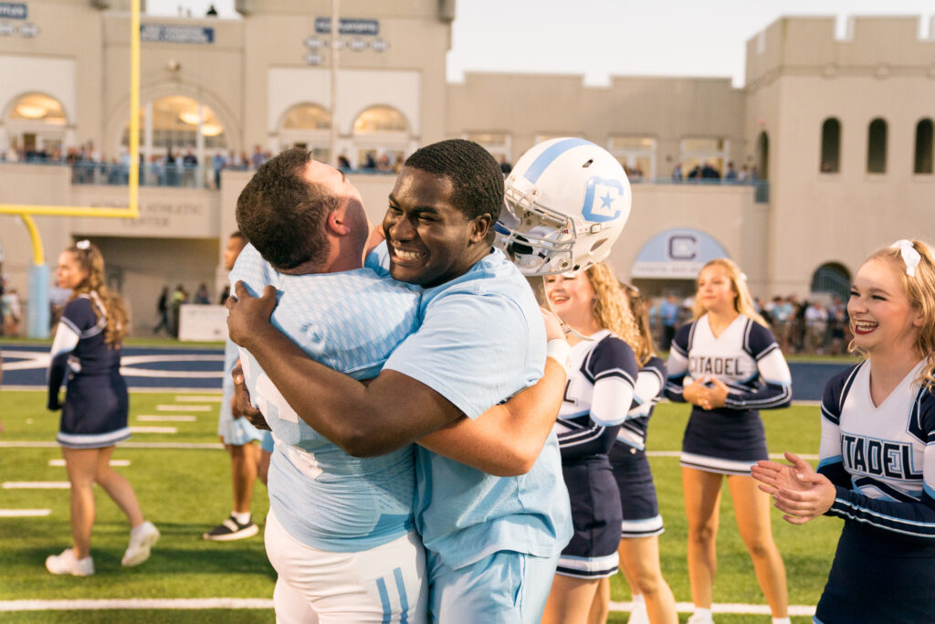 football team celebration
