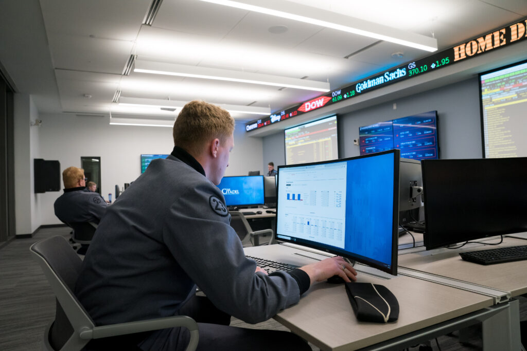 Cadets from the Student Managed Investment Fund