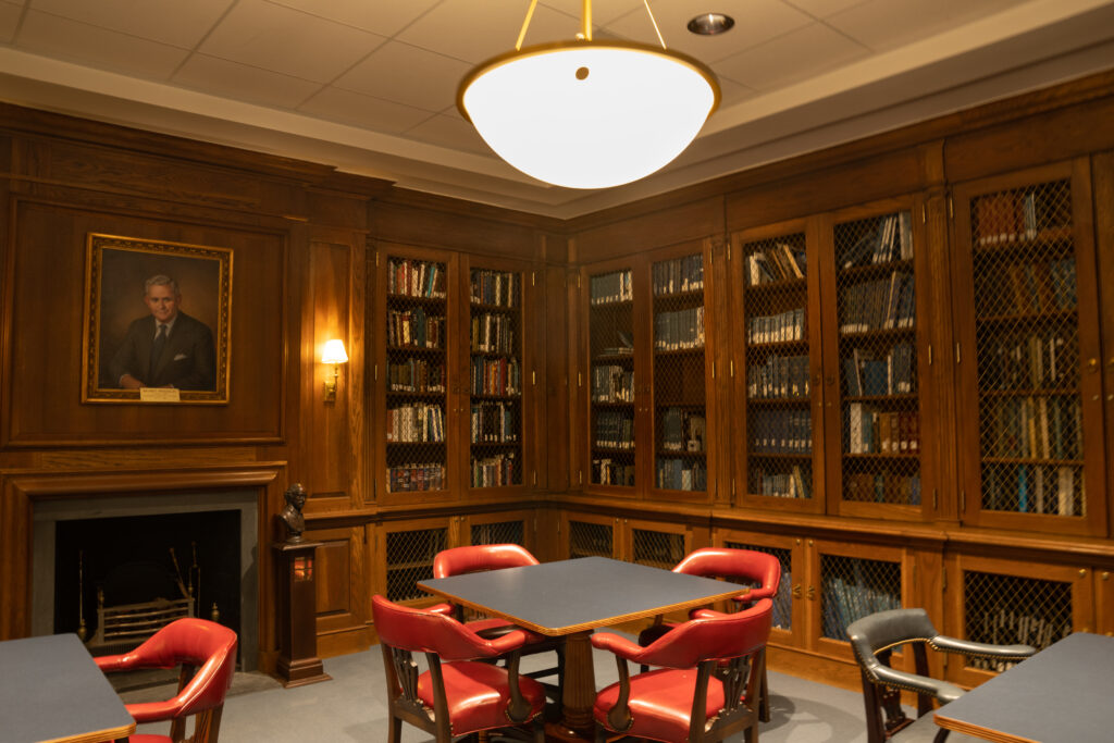 The rare Book Room of the Daniel Library