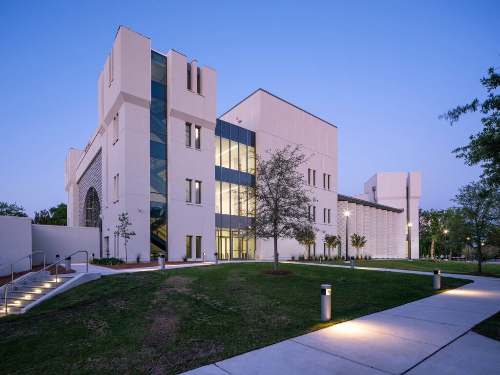 Bastin hall at dusk