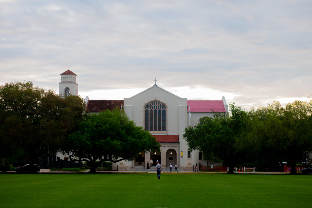 outside summerall chapel 