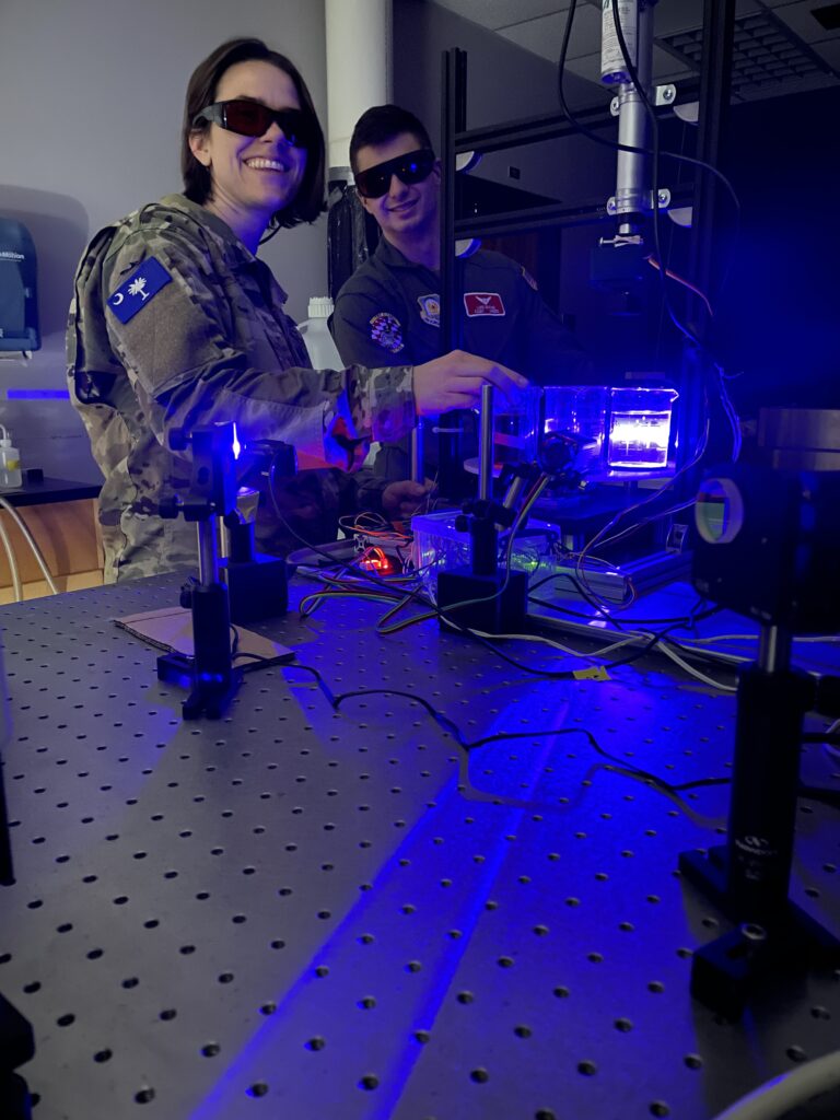 Photonics Research Lab, Dr. Leake and Luke Eafano ('22)