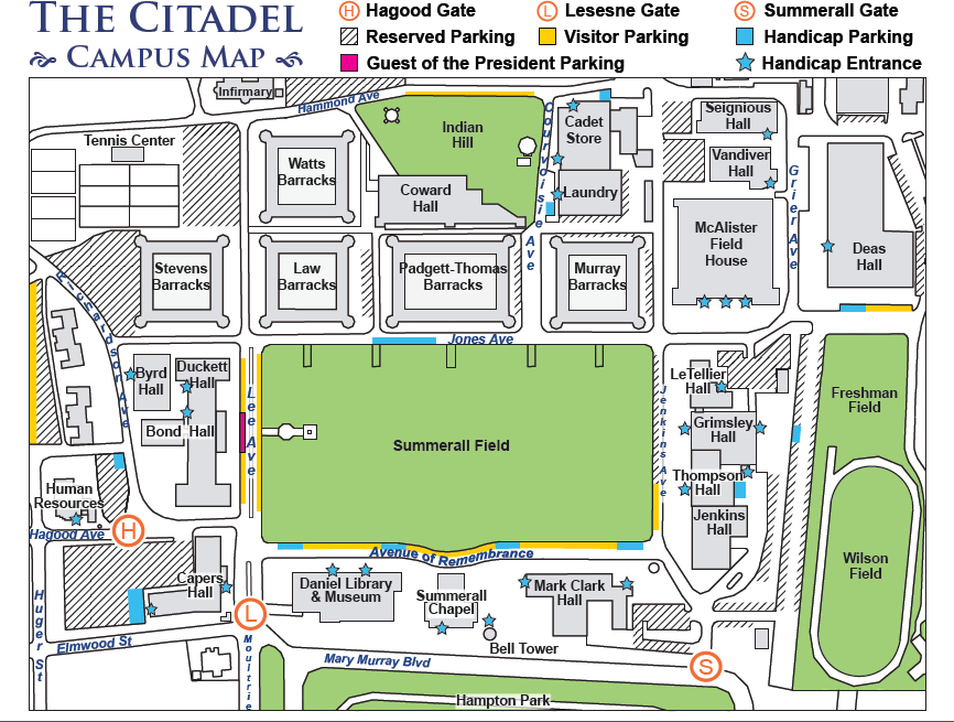 Citadel Campus Map