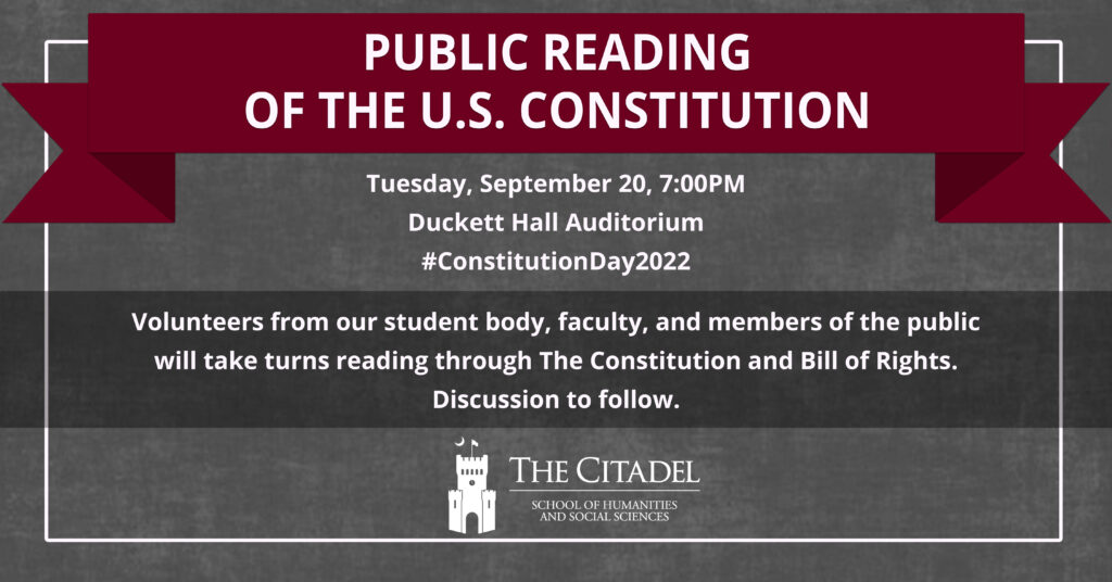 Public Reading of the US constitution 