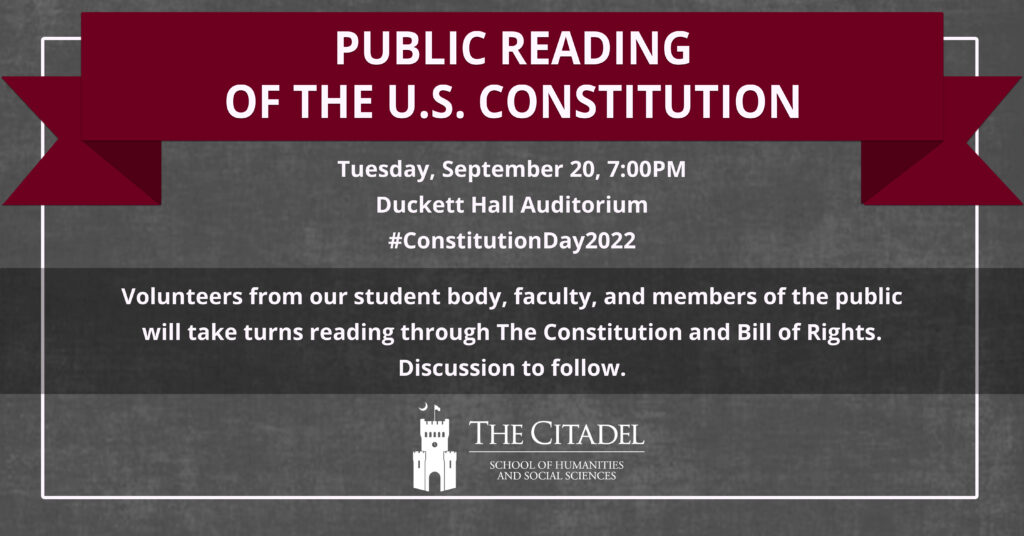 Public Reading of the US constitution