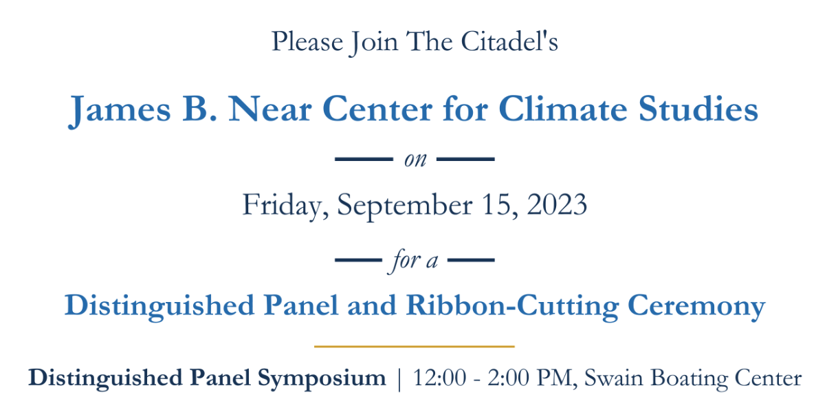 James B. Near Center for Climate Studies - Distinguished Panel and Ribbon-Cutting Ceremony 