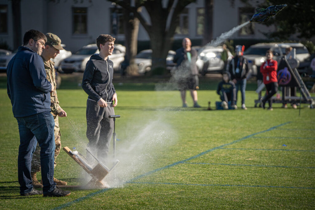 Water Bottle Rockets Launched