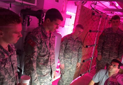 Cadets learn about aeroponic farming