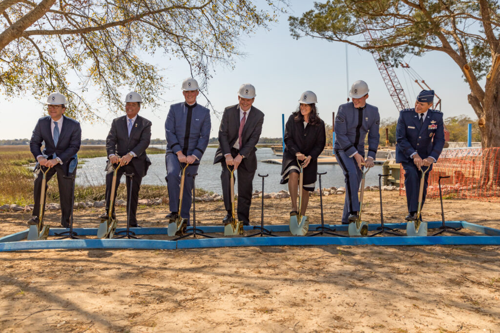 On March 22, 2018, The Citadel officially broke ground for the Swain Boating Center