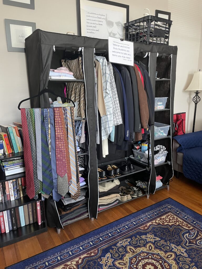 The Veteran Student Success Center closet