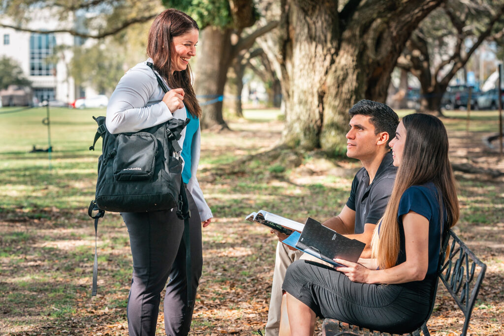 College Transfer Students in the park